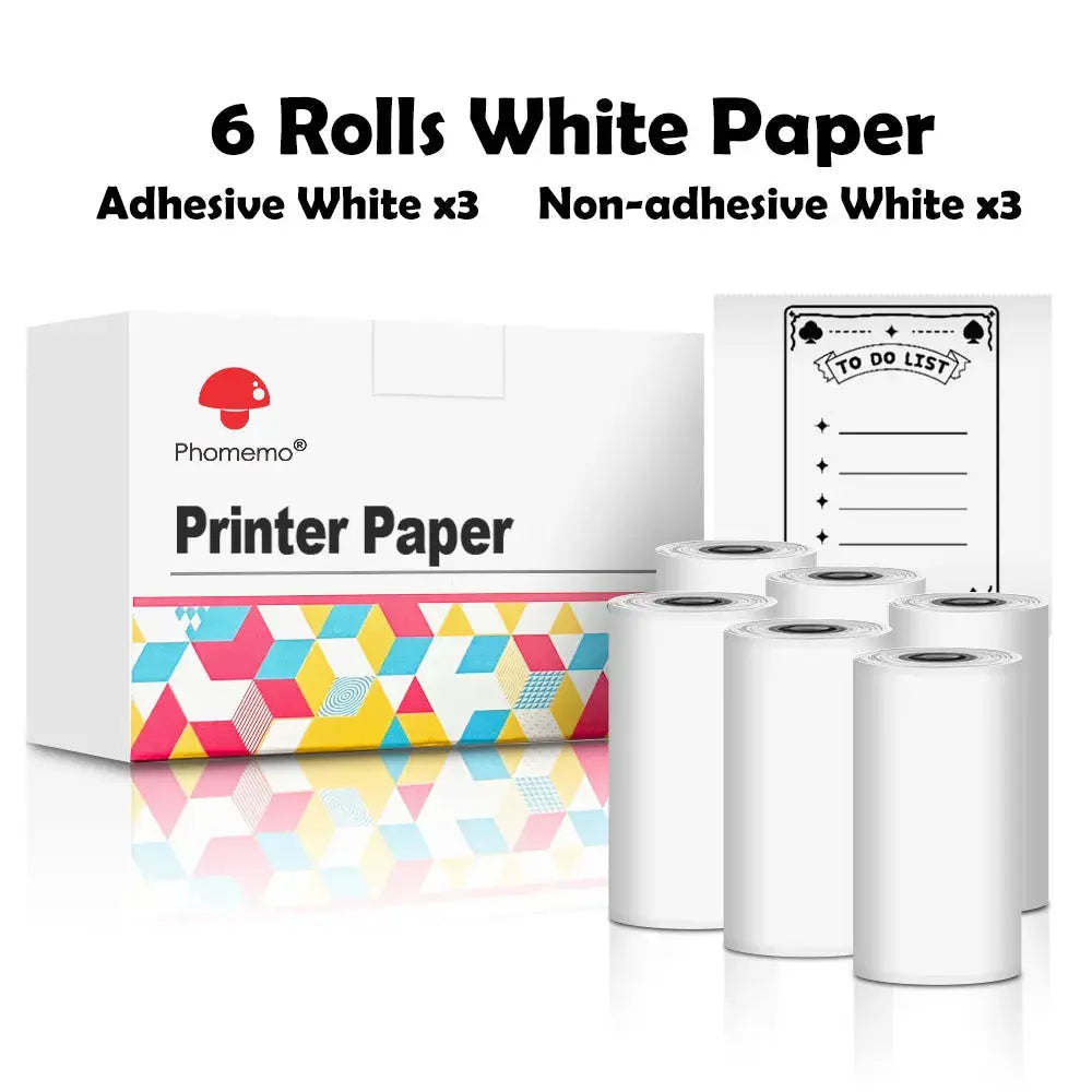 Phomemo T02 mini Drucker M02X Ersatzrollen: Selbstklebendes Transparentpapier für Etiketten, ideal für DIY-Fotos, Texte und Notizen Phomemo T02 mini Drucker M02X Ersatzrollen: Selbstklebendes Transparentpapier für Etiketten, ideal für DIY-Fotos, Texte und Notizen